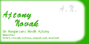 ajtony novak business card